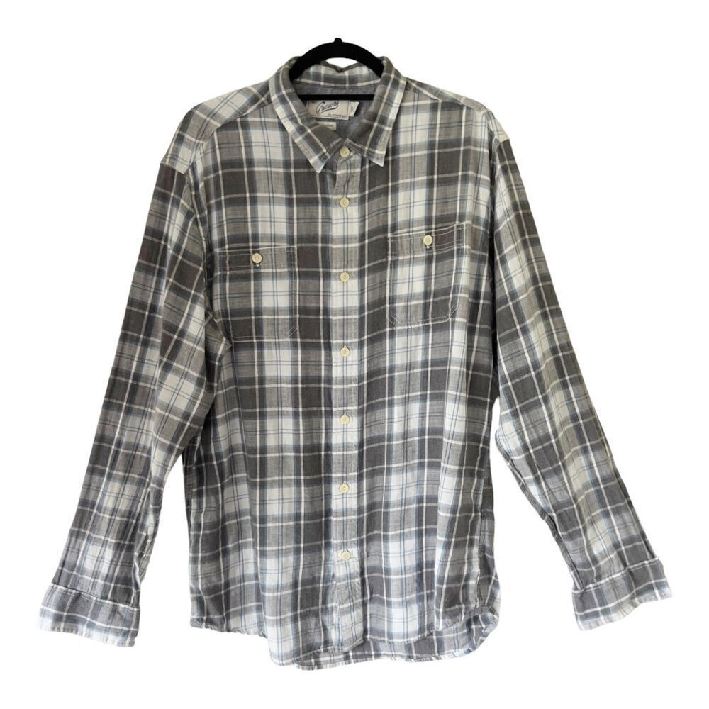 Grayers Men’s Long Sleeve Button‎ Down Cotton Flannel Shirt Size Extra Large